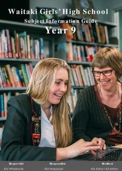 Year 9 Waitaki Girls' High School - Subject Information Guide - Waitaki Girls' High School