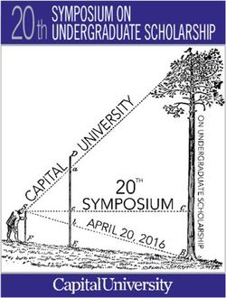 20 th SYMPOSIUM ON UNDERGRADUATE SCHOLARSHIP - Capital University