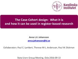The Case-Cohort design: What it is and how it can be used in register-based research - Anna L.V. Johansson - Stata