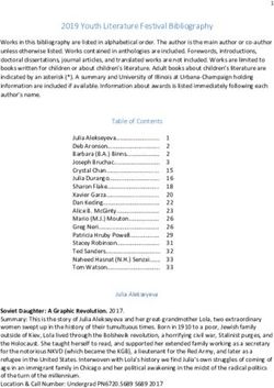 2019 Youth Literature Festival Bibliography