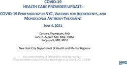 COVID-19 HEALTH CARE PROVIDER UPDATE: COVID-19 EPIDEMIOLOGY IN NYC, VACCINES FOR ADOLESCENTS, AND - NYC.gov