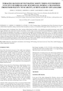 FORAGING RANGES OF INCUBATING SOOTY TERNS ONYCHOPRION FUSCATUS ON BIRD ISLAND, SEYCHELLES, DURING A TRANSITION FROM FOOD PLENTY TO SCARCITY, AS ...