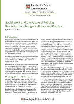 Social Work and the Future of Policing: Key Points for Changes in Policy and Practice - Washington ...