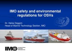 IMO safety and environmental regulations for OSVs - Dr. Heike Deggim Head of Marine Technology Section, IMO
