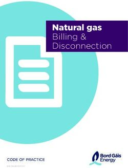 Natural gas Billing & Disconnection - CODE OF PRACTICE
