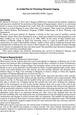 An Action Plan for Protecting Okinawa's Dugong Shin-ichi HANAWA (WWF-Japan)