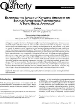 EXAMINING THE IMPACT OF KEYWORD AMBIGUITY ON SEARCH ADVERTISING PERFORMANCE: A TOPIC MODEL APPROACH1
