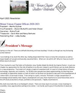 President's Message - Quilters Unlimited