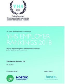 YHS EMPLOYER RANKINGS 2018 - IN PARTNERSHIP WITH DISTRIBUTED BY - Young Hoteliers Summit