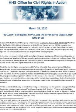 (COVID-19) BULLETIN: Civil Rights, HIPAA, and the Coronavirus Disease 2019