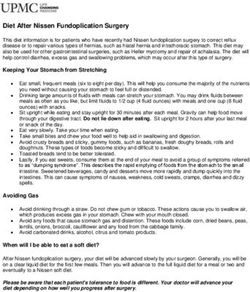 Diet After Nissen Fundoplication Surgery