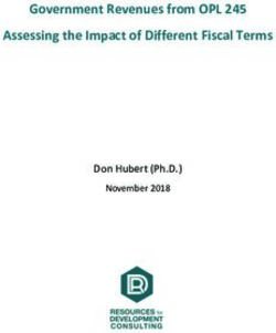 Government Revenues from OPL 245 Assessing the Impact of Different Fiscal Terms - Don Hubert (Ph.D.) - Global Witness