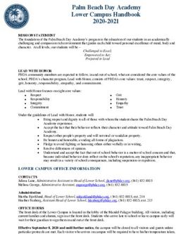 Palm Beach Day Academy Lower Campus Handbook 2020-2021
