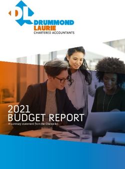 BUDGET REPORT 2021 - Drummond Laurie
