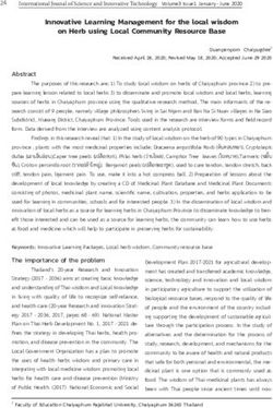 Innovative Learning Management for the local wisdom on Herb using Local Community Resource Base