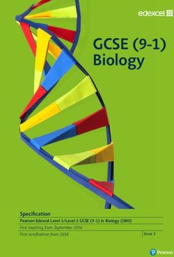 GCSE (9-1) Biology - Specification Pearson Edexcel Level 1/Level 2 GCSE (9 - 1) in Biology (1BI0) First teaching from September 2016 First ...