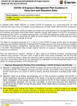 COUNTY OF LOS ANGELES DEPARTMENT OF PUBLIC HEALTH ORDER OF THE HEALTH OFFICER