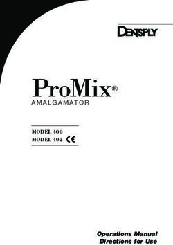 ProMix MODEL 400 MODEL 402 - Operations Manual Directions for Use