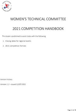WOMEN'S TECHNICAL COMMITTEE 2021 COMPETITION HANDBOOK - This book is published to assist clubs with the following 1. Closing dates for regional events
