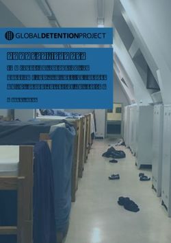 COUNTRY REPORT ON AN EXPANDING DETENTION SYSTEM BELGIUM: COVID-19 PUTS THE BREAKS IMMIGRATION DETENTION IN - Global ...