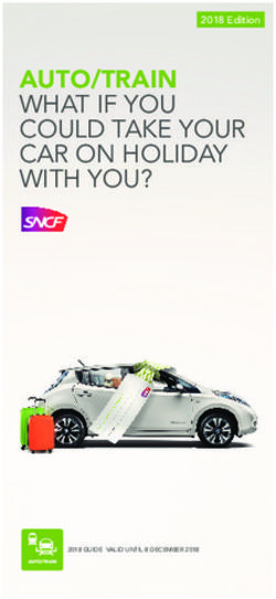 AUTO/TRAIN WHAT IF YOU COULD TAKE YOUR CAR ON HOLIDAY WITH YOU? - 2018 Edition - OUI.sncf