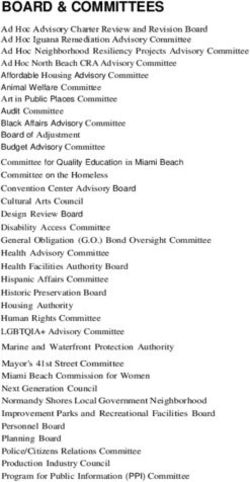 BOARD & COMMITTEES Ad Hoc Advisory Charter Review and Revision Board Ad Hoc Iguana Remediation Advisory Committee - City of Miami Beach