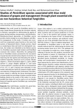 Studies of Penicillium species associated with blue mold disease of grapes and management through plant essential oils as non-hazardous botanical ...
