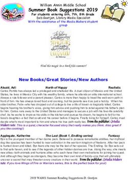 Summer Book Suggestions 2019 - William Annin Middle School - Bernards Township Library