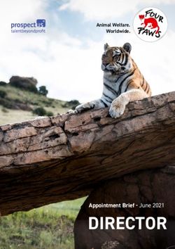 DIRECTOR Appointment Brief - June 2021 - Animal Welfare. Worldwide - Prospectus