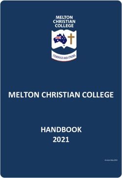 MELTON CHRISTIAN COLLEGE HANDBOOK 2021