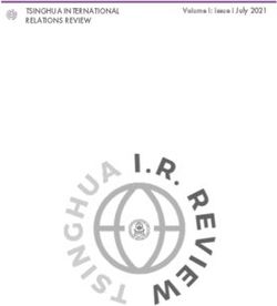 TSINGHUA INTERNATIONAL RELATIONS REVIEW - Volume I: Issue I July 2021 - NexGen ...