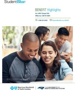 BENEFIT Highlights for UNC Chapel Hill Effective: 08/01/2020 - Student Blue