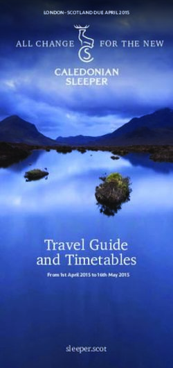 Travel Guide and Timetables - ALLCHANGE FORTHENEW - sleeper.scot - Caledonian Sleeper