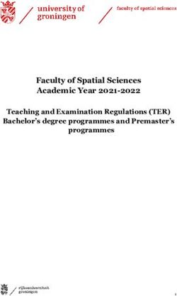 Faculty of Spatial Sciences Academic Year 2021-2022 - Teaching and Examination Regulations (TER) Bachelor's degree programmes and Premaster's ...
