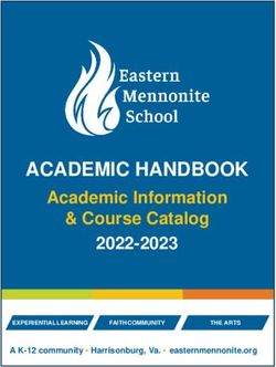 ACADEMIC HANDBOOK Academic Information & Course Catalog 2022-2023 - A K-12 community Harrisonburg, Va. easternmennonite.org - Eastern ...