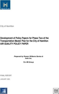 Development of Policy Papers for Phase Two of the Transportation Master Plan for the City of Hamilton - AIR QUALITY POLICY PAPER City of Hamilton