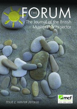 FORUMT H E The Journal of the British Muslim charity sector - ISSUE 2, WINTER 2019/20