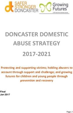 DONCASTER DOMESTIC ABUSE STRATEGY - 2017-2021 Protecting and supporting victims; holding abusers to account through support and challenge; and growing