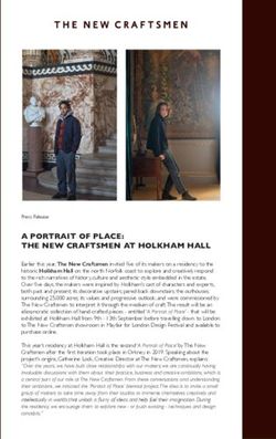 A PORTRAIT OF PLACE: THE NEW CRAFTSMEN AT HOLKHAM HALL - London ...