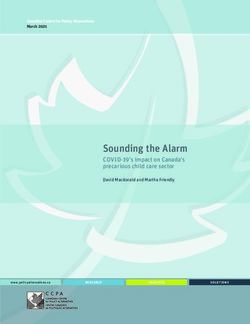 Sounding the Alarm COVID-19's impact on Canada's precarious child care sector - David Macdonald and Martha Friendly - | Canadian Centre ...