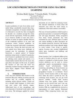 LOCATION PREDICTION ON TWITTER USING MACHINE LEARNING