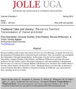 Traditional Tales and Literacy: Pre-service Teachers' Transmediation of "Hansel and Gretel" Eliza Altenderfer, Amanda Doerfler, Erika Poblete ...