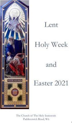 Lent Holy Week and Easter 2021 - DRAFT - The Church of The Holy Innocents Paddenswick Road, W6 - The Church of The Holy ...