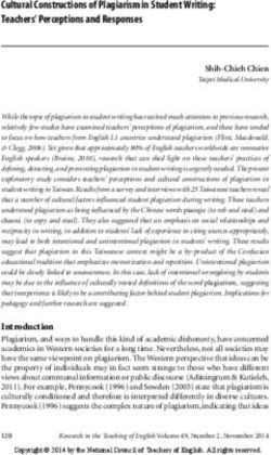 Cultural Constructions of Plagiarism in Student Writing: Teachers' Perceptions and Responses