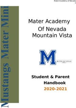 Mater Academy Of Nevada Mountain Vista - Student & Parent Handbook 2020-2021 - Mater Academy Mountain Vista