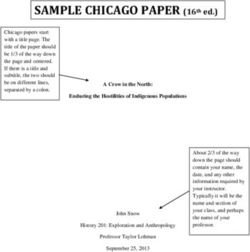 SAMPLE CHICAGO PAPER (16th ed.)