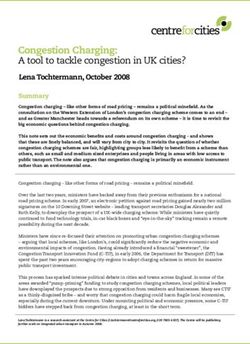 Congestion Charging: A tool to tackle congestion in UK cities? - Centre for Cities