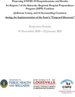 Projection Period: 14 November 2020 - 15 January 2021 - University ...