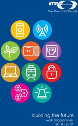 Building the future work programme 2018 2019 - ETSI