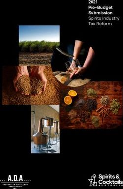 2021 Pre-Budget Submission Spirits Industry Tax Reform